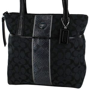 Coach Signature Python Stripe Bag